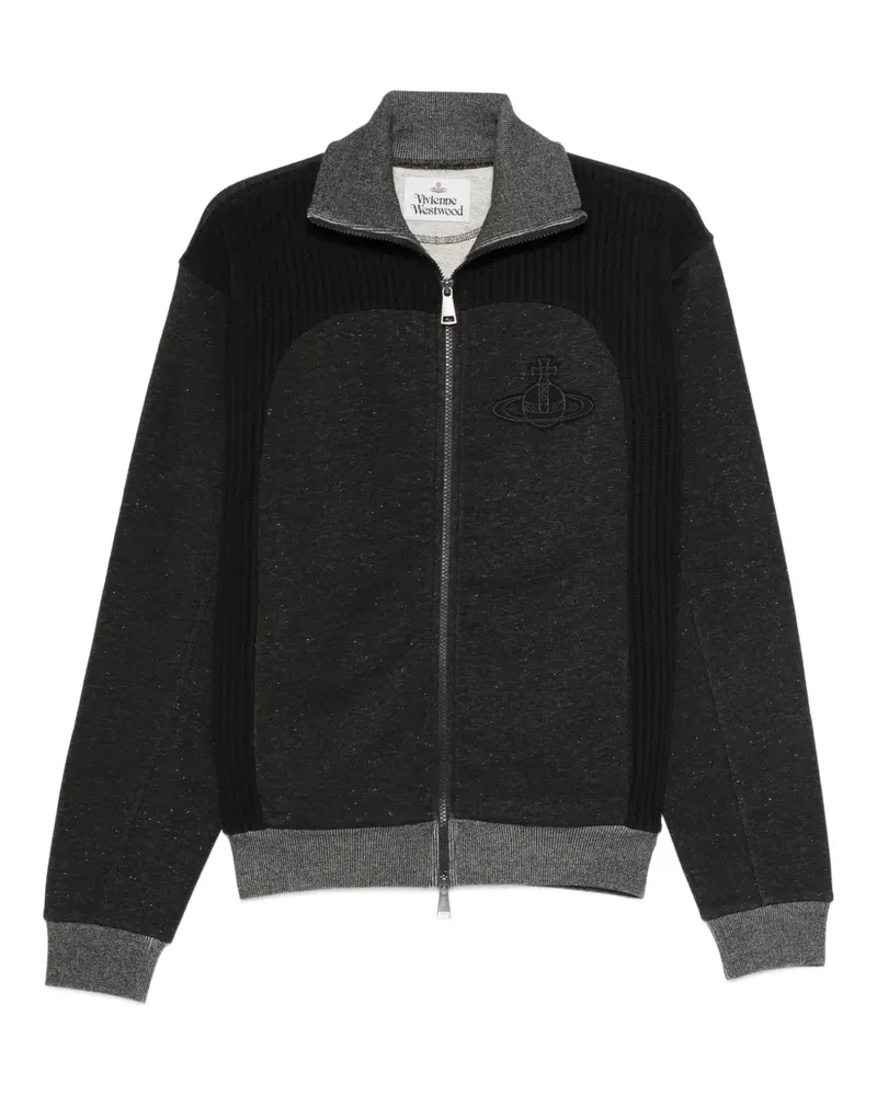 Vivienne Westwood Besticktes Sweatshirt mit Reißverschluss - Grau Grau