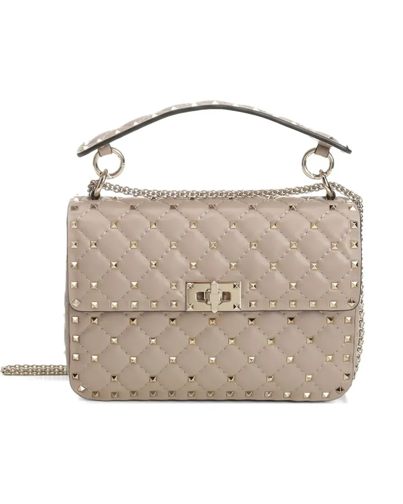 Valentino Garavani Mittelgroße Rockstud Spike Schultertasche - Nude Nude