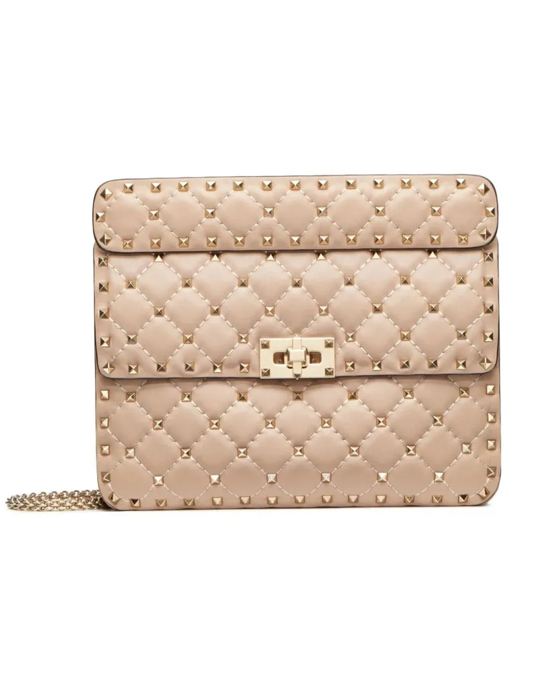 Valentino Garavani Mittelgroße Rockstud Spike Schultertasche - Rosa Rosa