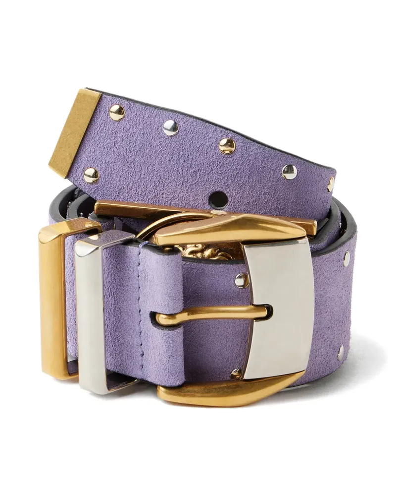 Versace Gürtel mit Nieten - Violett Violett