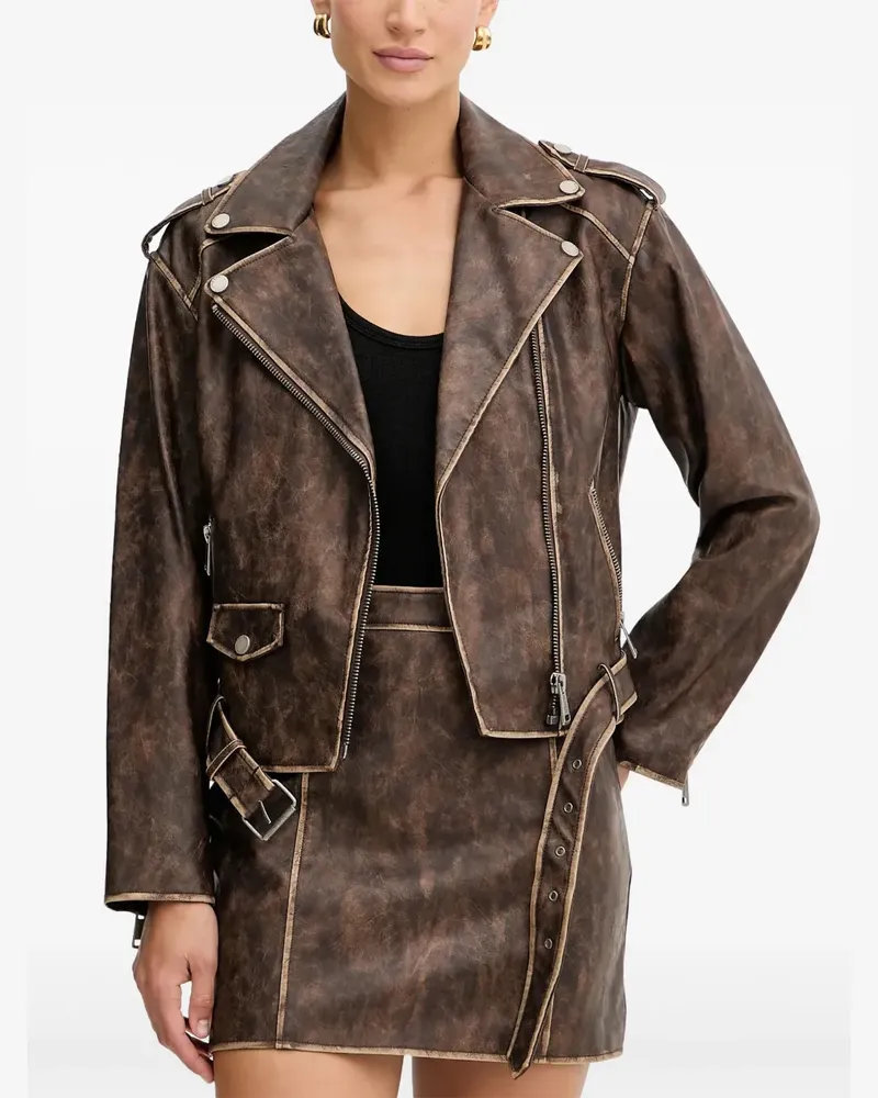 Guess belted zip jacket - Braun Braun