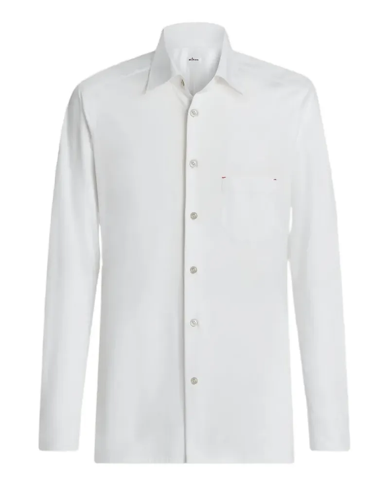 Kiton Nerano Hemd - Weiß Weiß