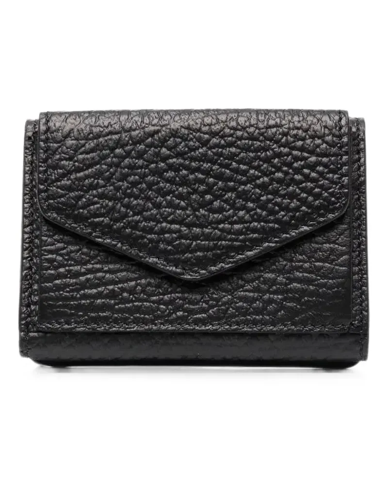 Maison Margiela Four Stitches grained pocket wallet - Schwarz Schwarz