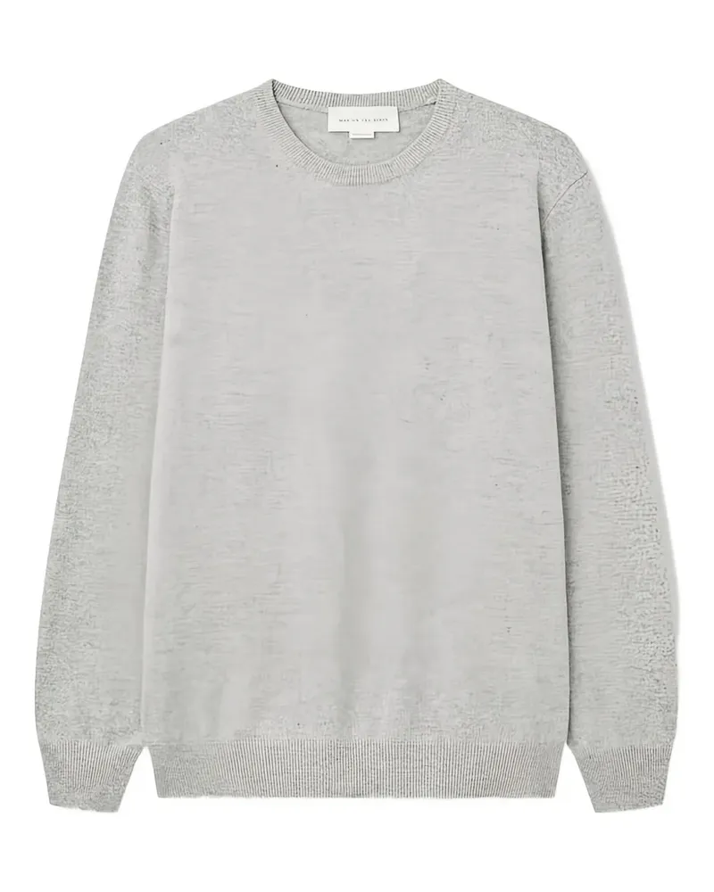 ManOnTheBoon Gerippter Pullover mit Rundhalsausschnitt - Grau Grau