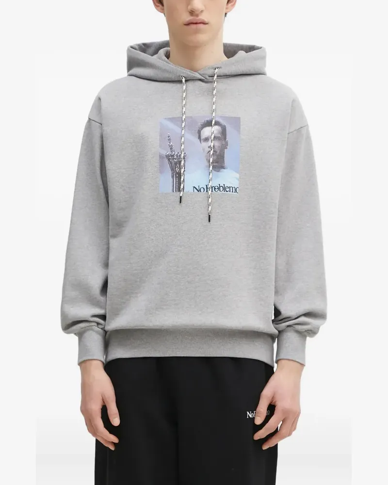 Aries Hoodie mit grafischem Print - Grau Grau