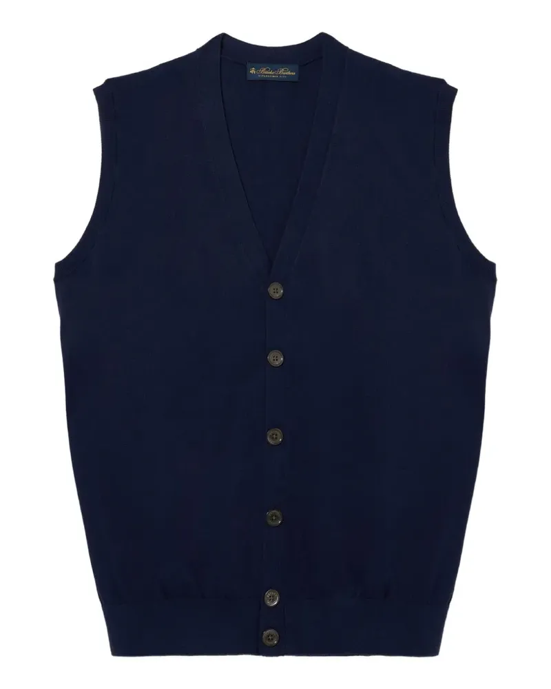 Brooks Brothers Cardigan mit V-Ausschnitt - Blau Blau