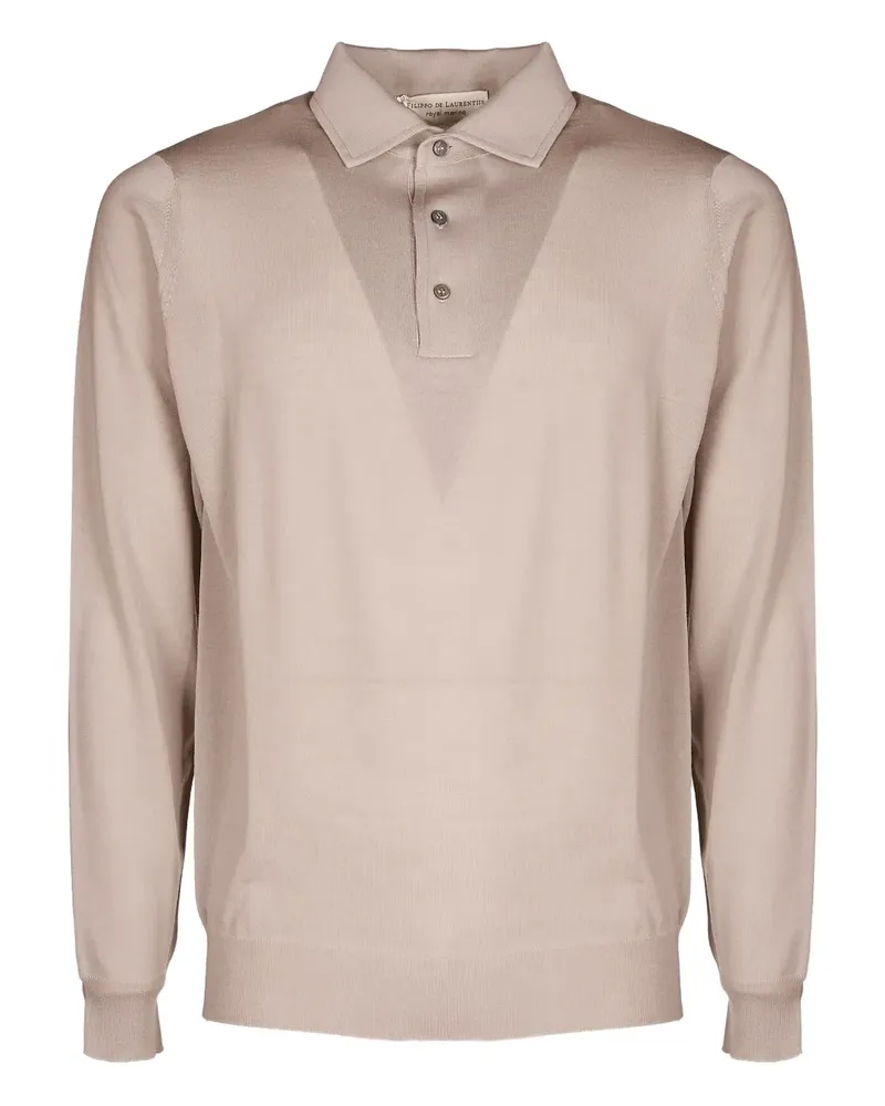 Filippo de Laurentiis long-sleeved polo shirt - Nude Nude