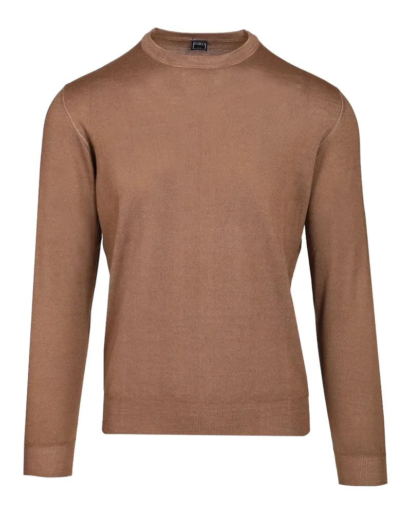 Fedeli Pullover mit rundem Ausschnitt - Braun Braun