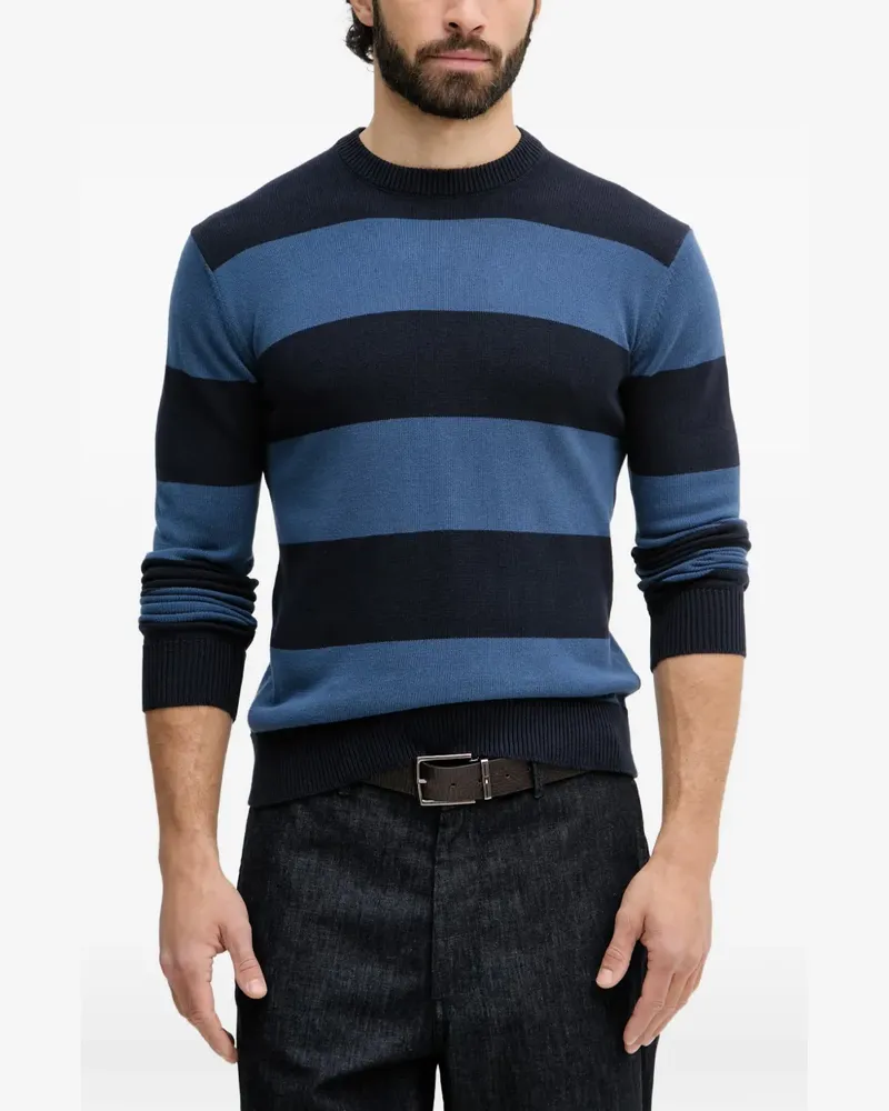 Benetton Pullover mit Querstreifen - Blau Blau