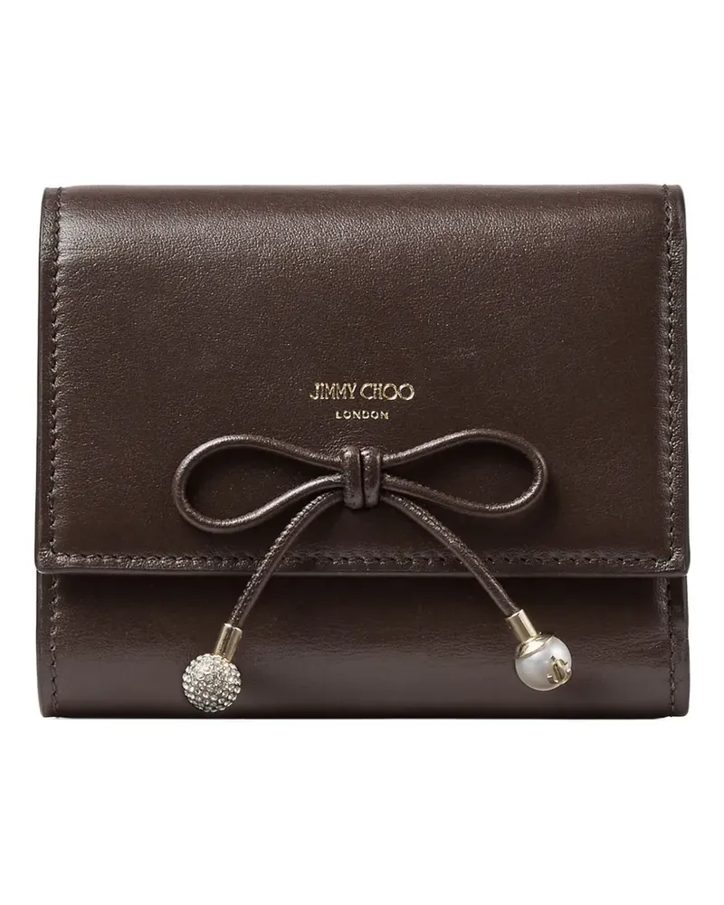 Jimmy Choo Marinda Portemonnaie mit Schleife - Braun Braun