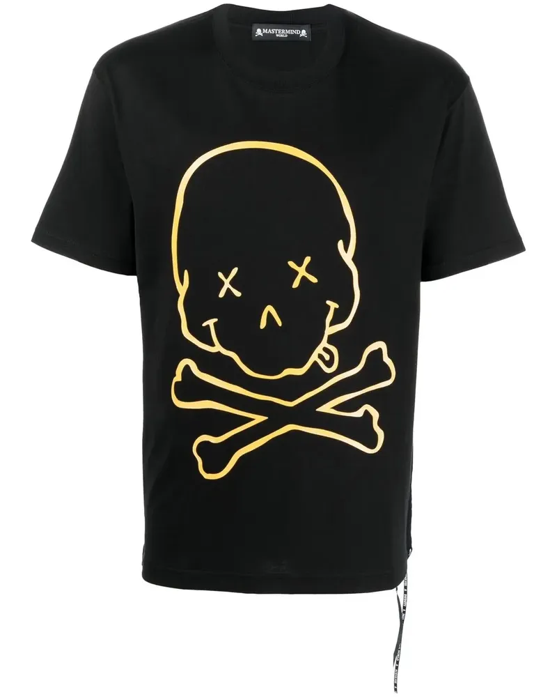 Mastermind World T-Shirt mit Totenkopf - Schwarz Schwarz