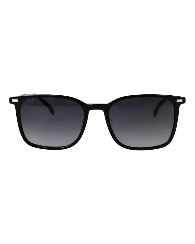 HUGO BOSS Sonnenbrille mit eckigem Gestell - Schwarz Schwarz