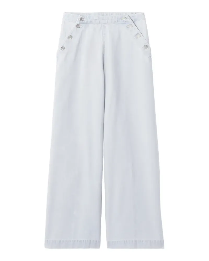 Claudie Pierlot Wide-Leg-Jeans mit Knöpfen - Blau Blau