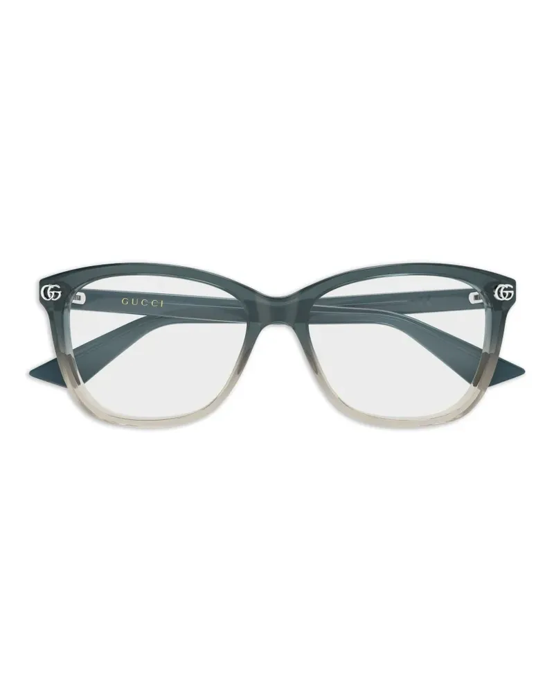 Gucci Cat-Eye-Brille mit GG - Grün Grün