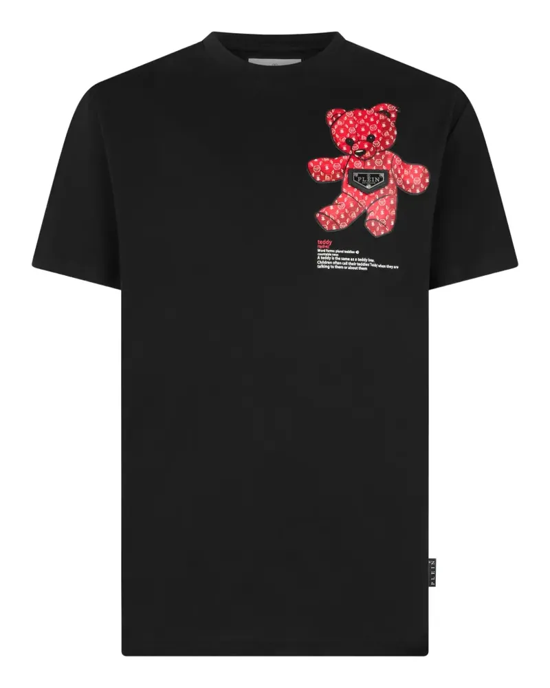 Philipp Plein jersey T-Shirt Teddy chest - Schwarz Schwarz