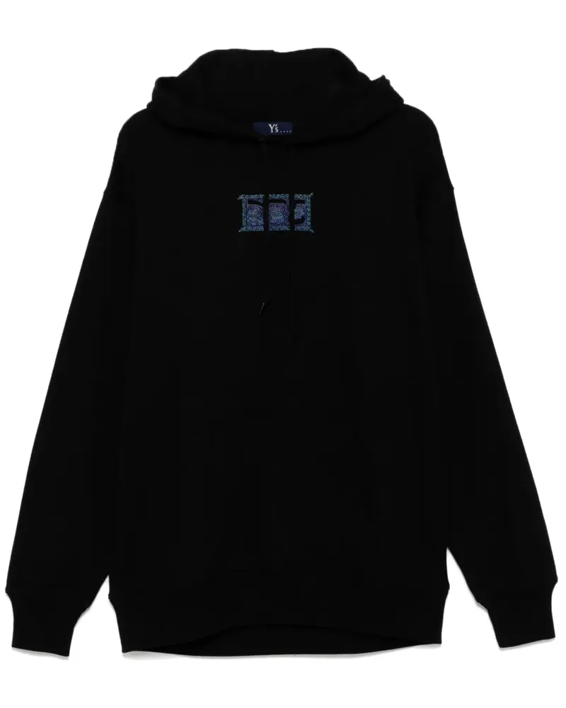 Yohji Yamamoto Hoodie mit grafischem Print - Schwarz Schwarz