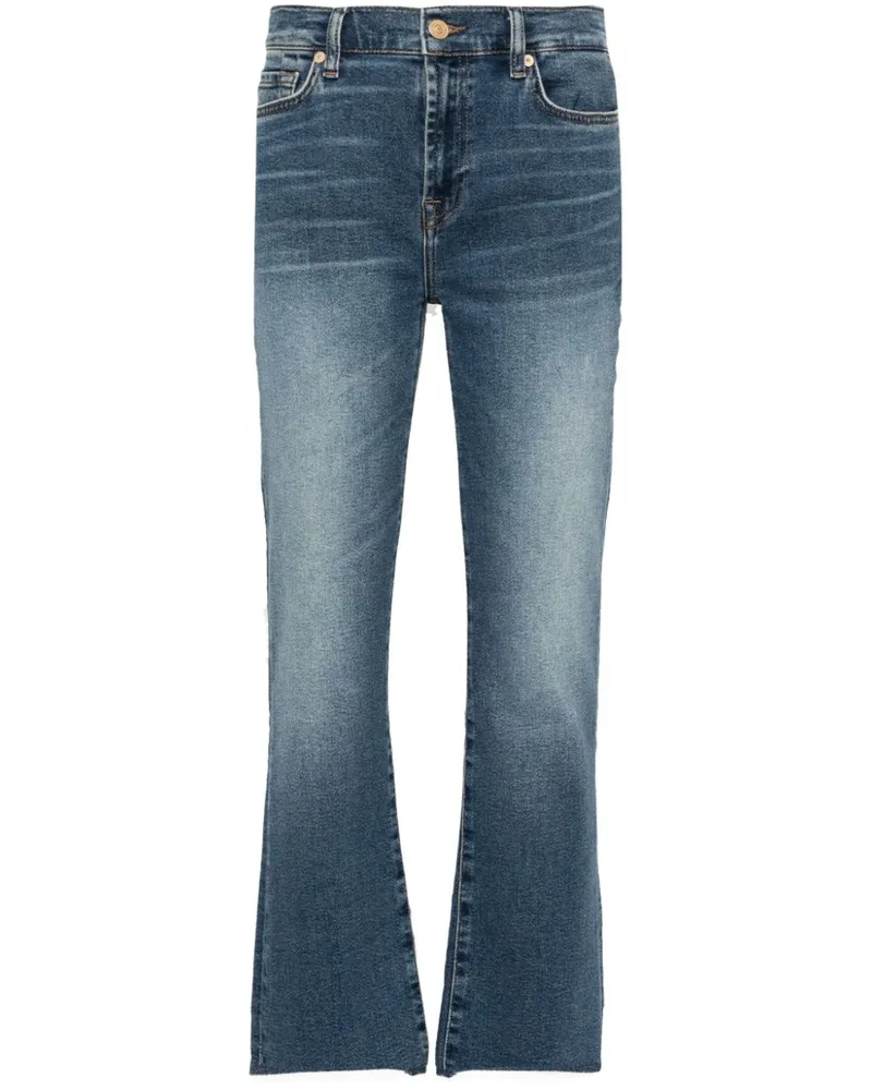 7 for all mankind Halbhohe Daisy Cropped-Jeans - Blau Blau