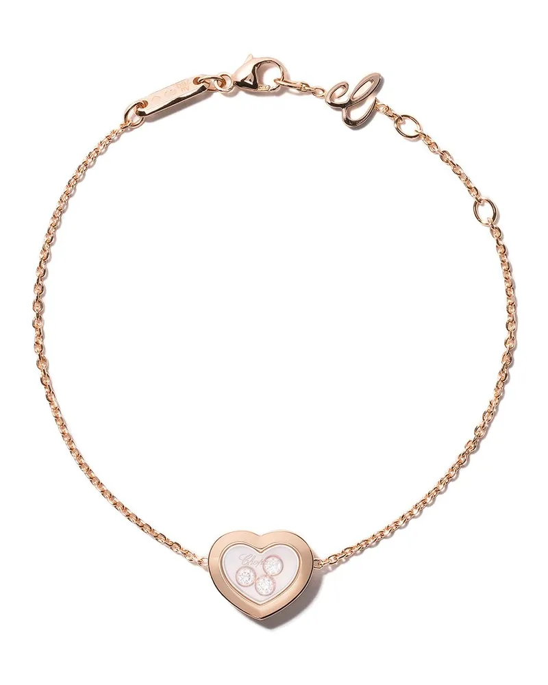 Chopard 18kt 'Happy Diamonds Icons' Rotgoldarmband mit Diamant - Rosa Rosa
