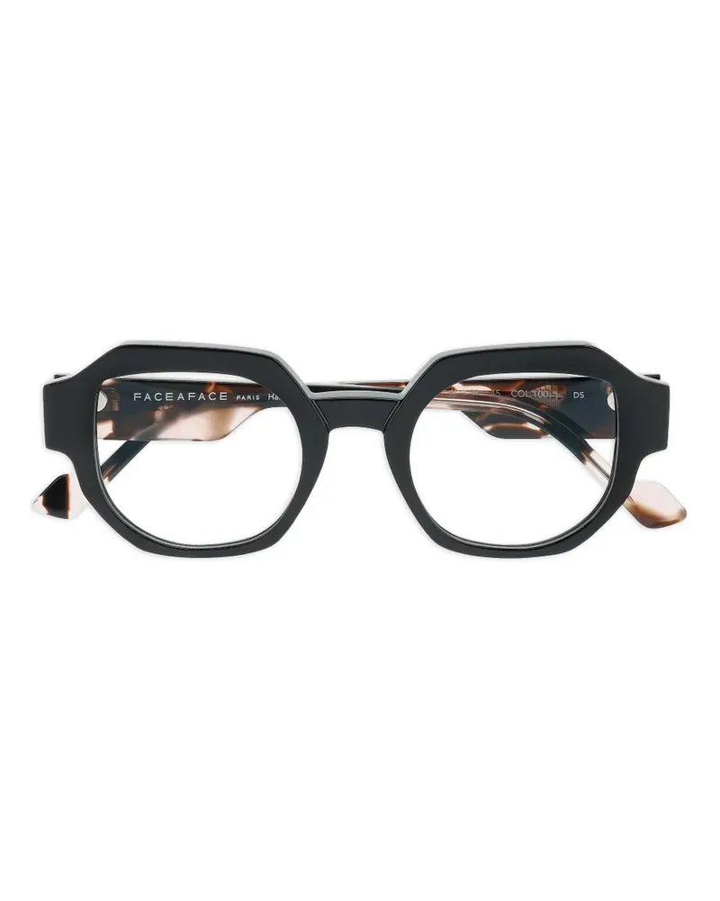 Face à Face Brille mit geometrischem Gestell - Schwarz Schwarz