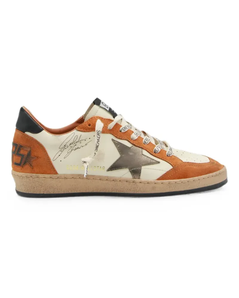 Golden Goose Ball Star distressed-effect leather sneakers - Nude Nude