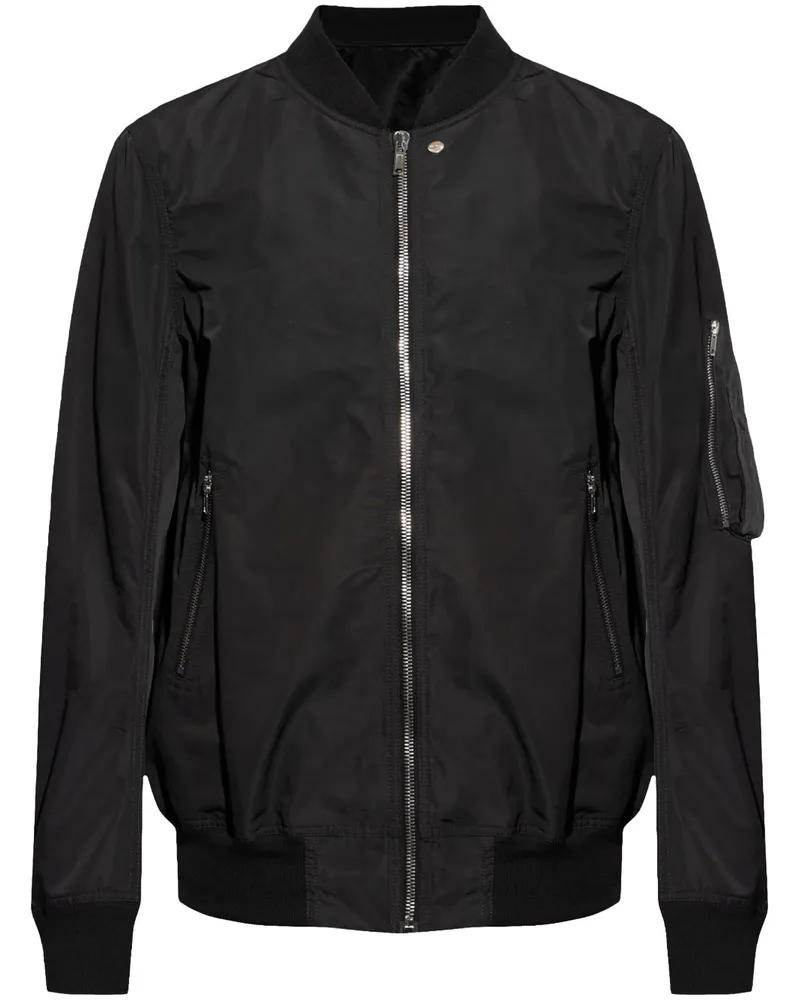 Rick Owens Fliegerjacke mit Reißverschluss - Schwarz Schwarz
