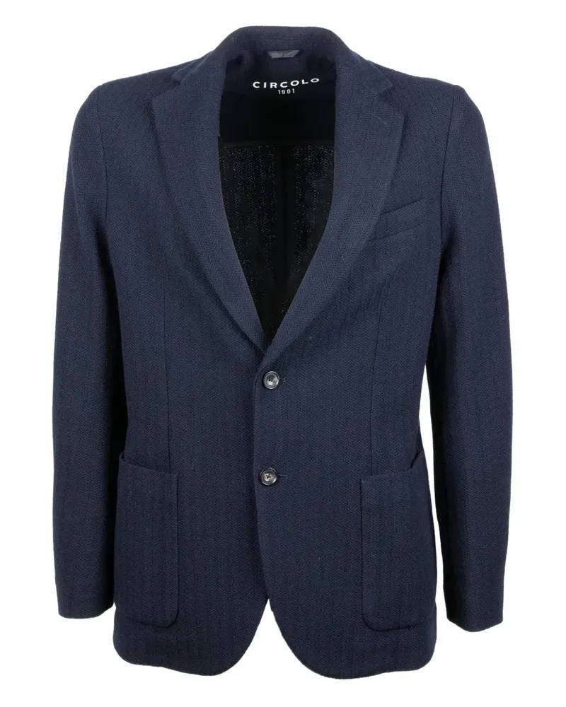 CIRCOLO 1901 herringbone single-breasted blazer - Blau Blau