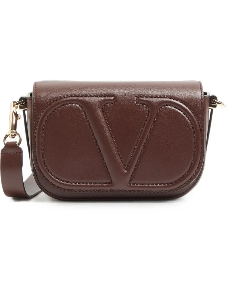 Valentino Garavani VLogo Walk small calfskin cross body bag - Braun Braun