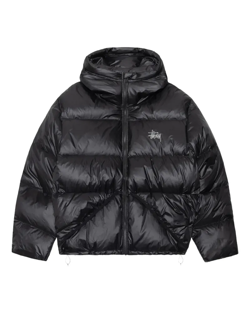 Stüssy Steppjacke mit Kapuze - Schwarz Schwarz