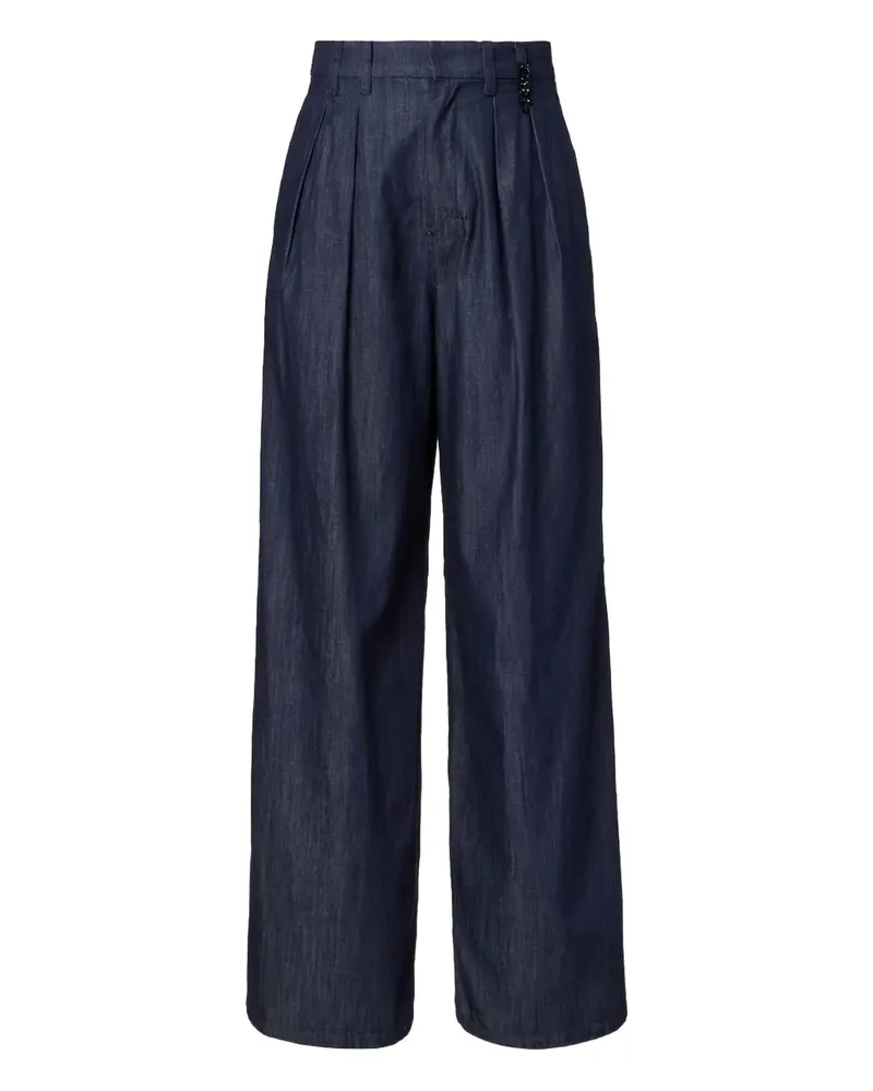 Max Mara Jerry Jeans mit Falten - Blau Blau