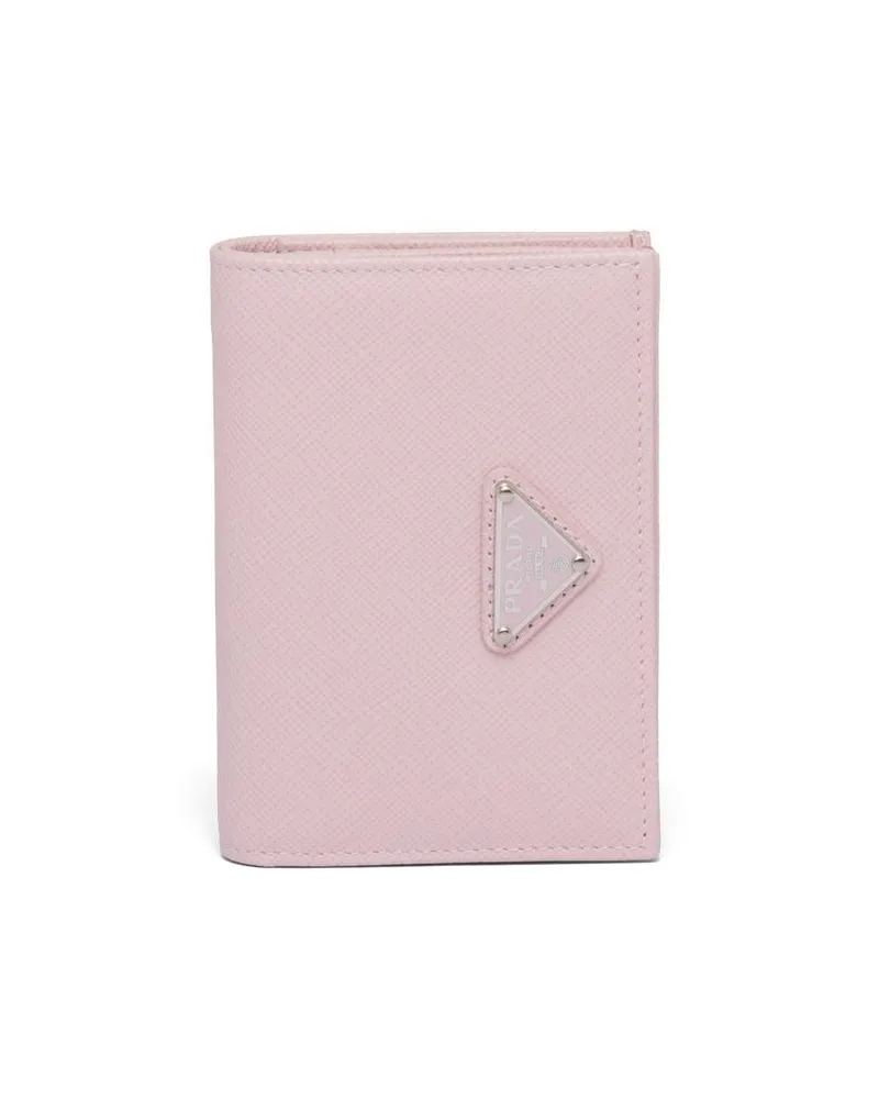 Prada Portemonnaie mit Logo-Schild - Rosa Rosa