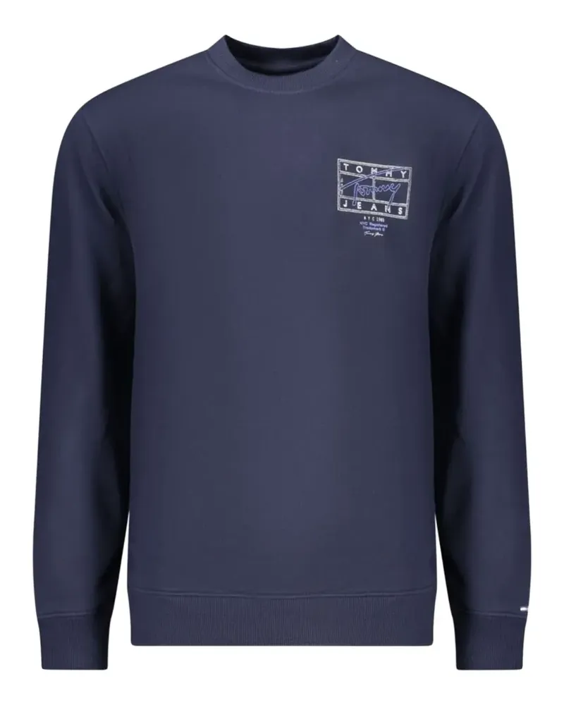 Tommy Hilfiger Sweatshirt mit Logo-Print - Blau Blau