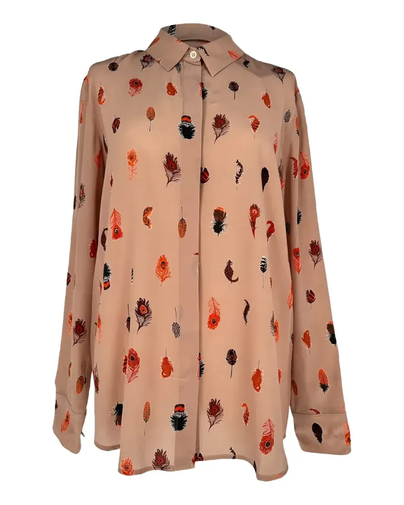 Altuzarra T-Shirt mit Feder-Print - Orange Orange