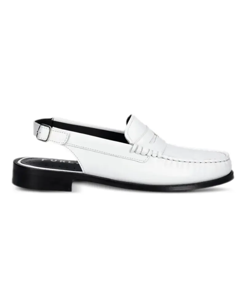 Furla buckle-strap loafers - Weiß Weiß