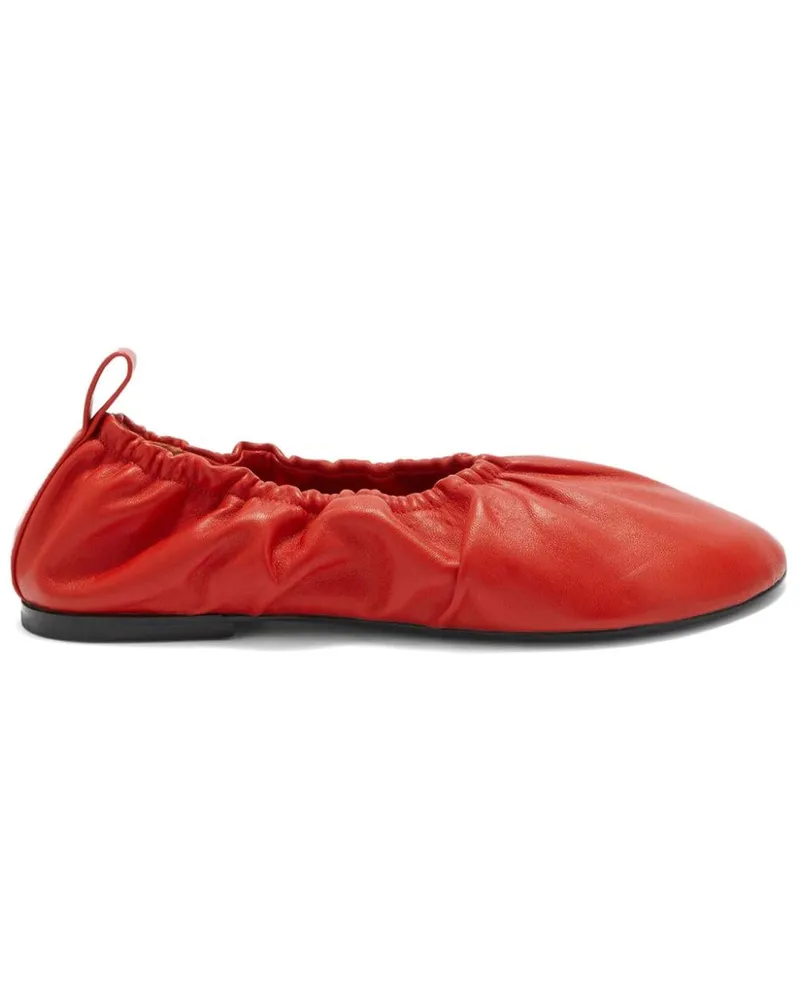 Jil Sander Geraffte Ballerinas - Rot Rot