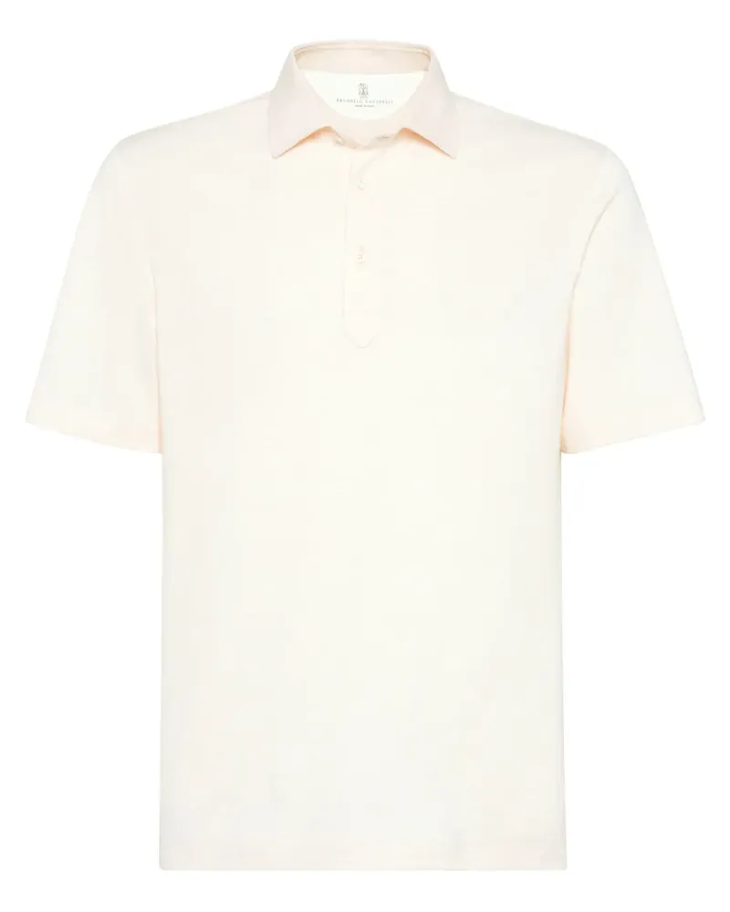 Brunello Cucinelli Poloshirt aus Piqué - Nude Nude