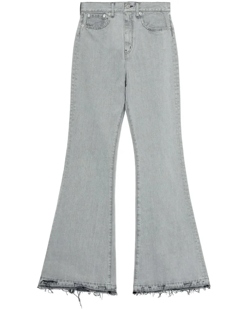 Junya Watanabe Schlagjeans im Distressed-Look - Grau Grau