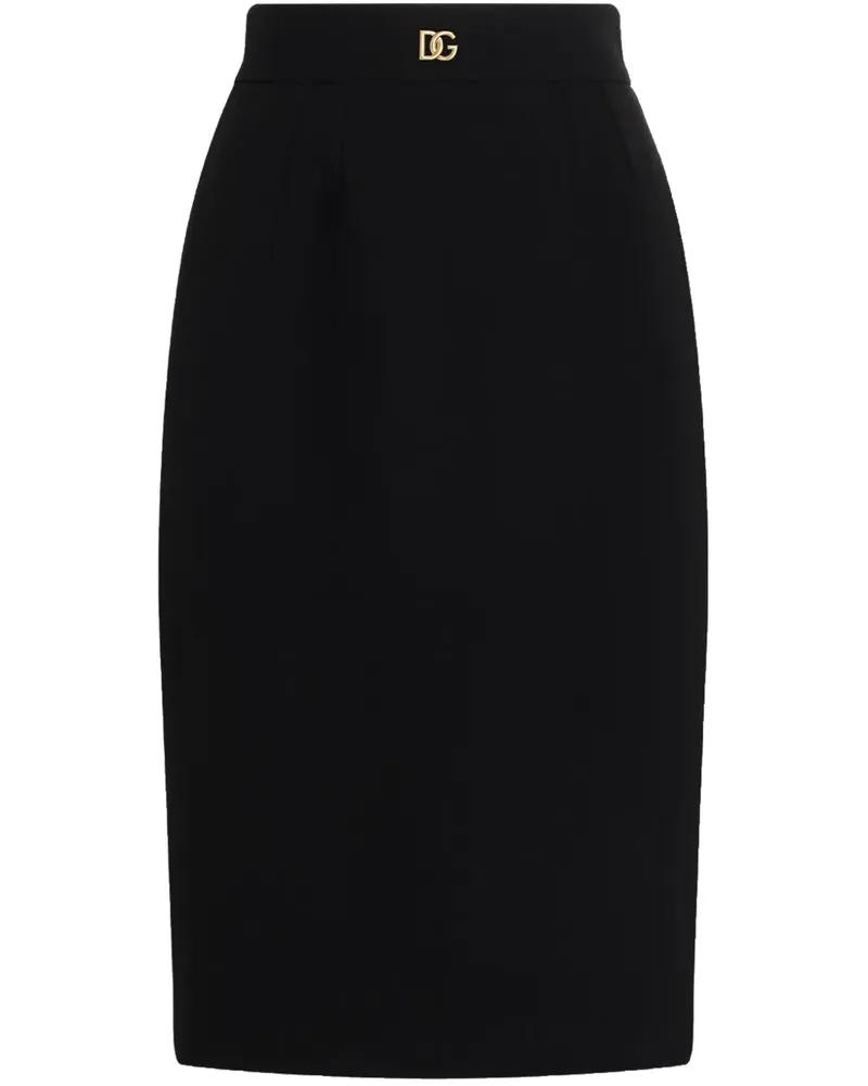Dolce & Gabbana Rock mit Logo-Schild - Schwarz Schwarz