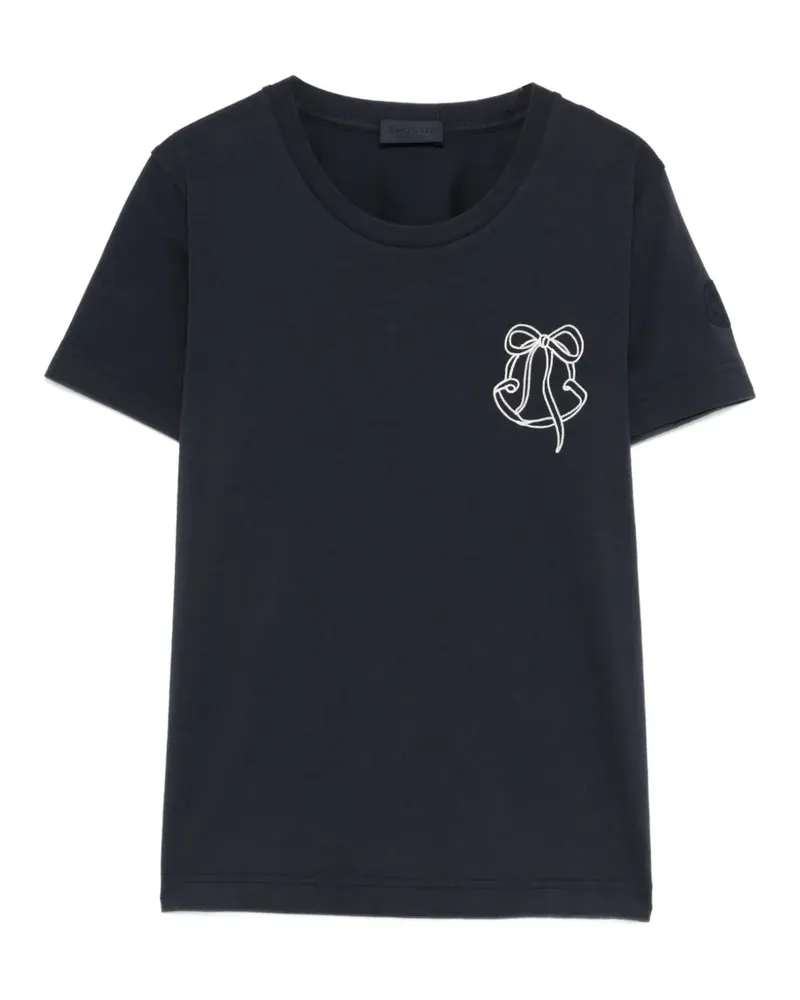 Moncler embroidery T-shirt - Blau Blau