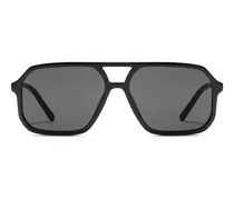Sonnenbrille mit Brauensteg - Schwarz