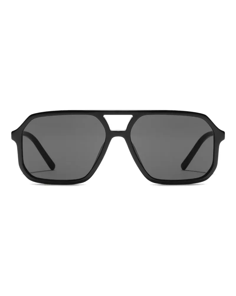 Dolce & Gabbana browline sunglasses - Schwarz Schwarz
