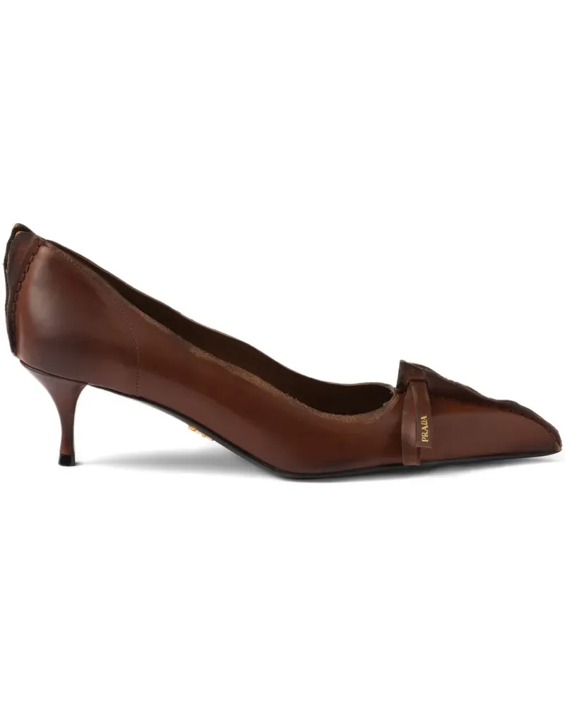 Prada Spitze Antiqued Pumps 55mm - Braun Braun