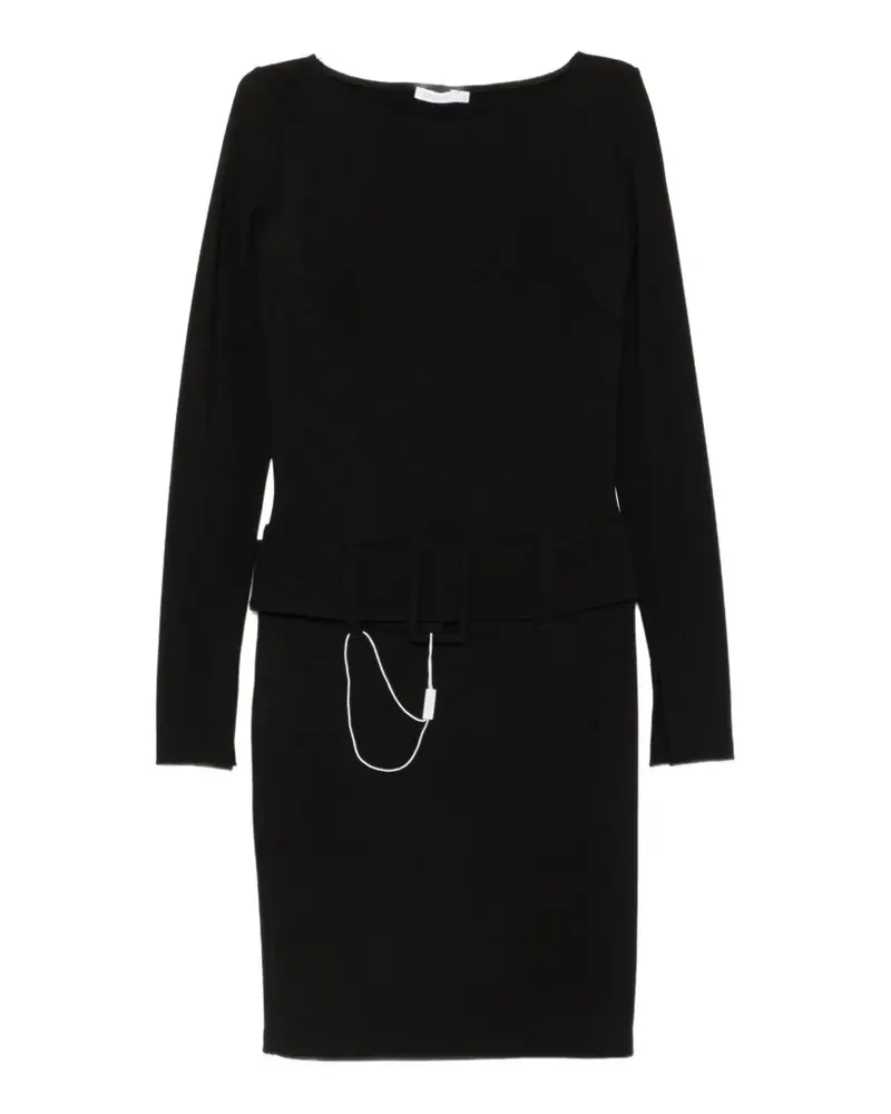 Patrizia Pepe long-sleeve midi dress - Schwarz Schwarz