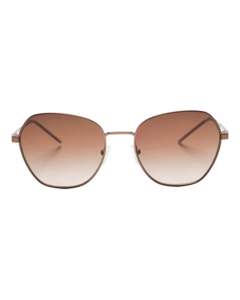Emporio Armani Sonnenbrille mit geometrischem Gestell - Braun Braun