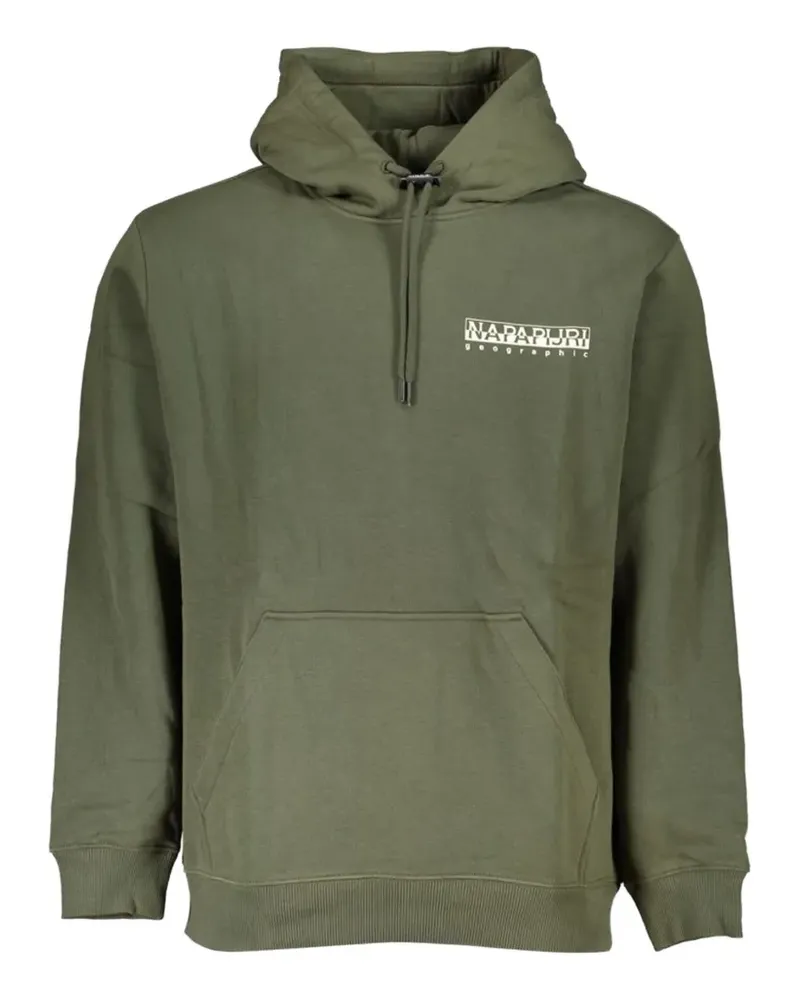 Napapijri graphic-print boxy hoodie - Grün Grün