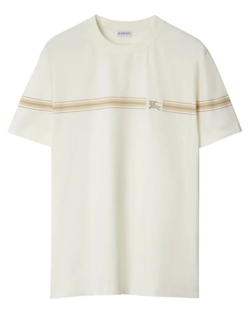 Burberry Gestreiftes T-Shirt - Nude Nude
