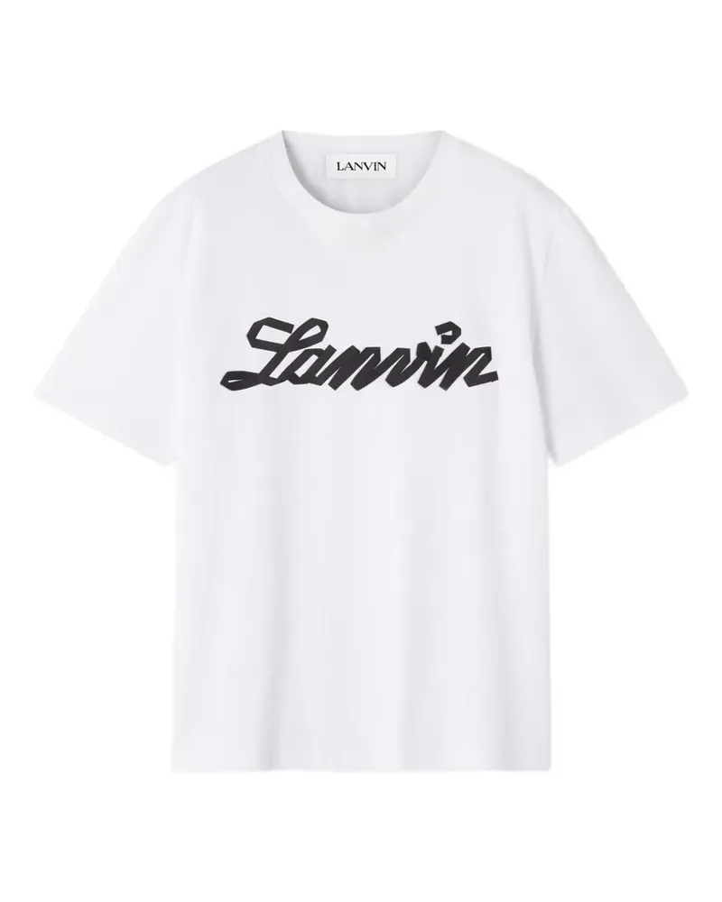 Lanvin T-Shirt mit Logo-Print - Weiß Weiß