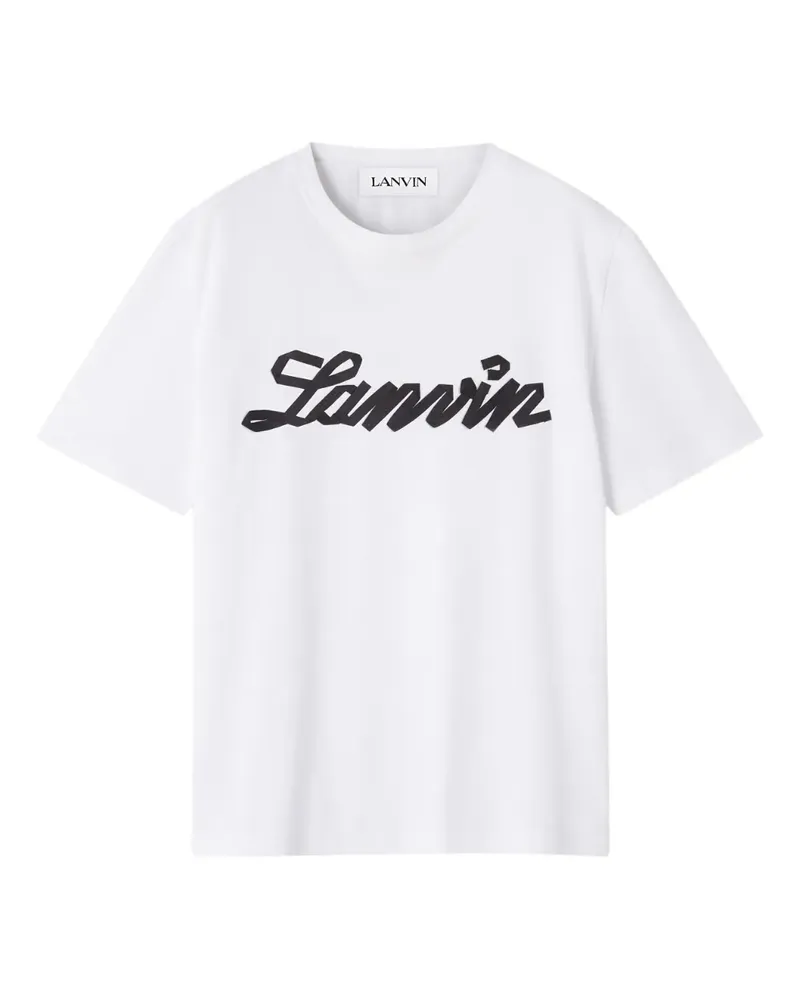 Lanvin T-Shirt mit Logo-Print - Weiß Weiß