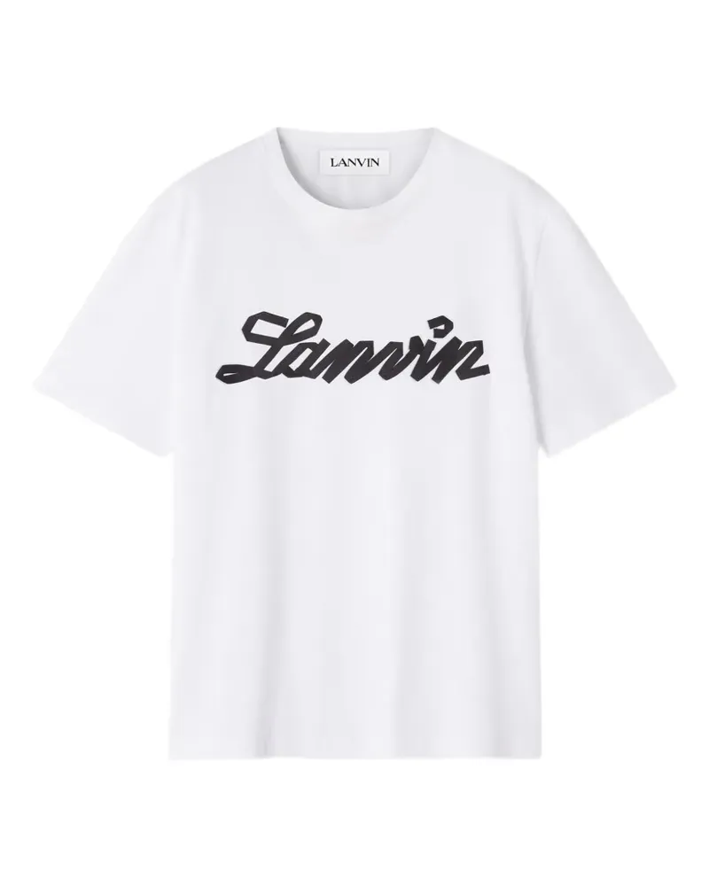Lanvin T-Shirt mit Logo-Print - Weiß Weiß