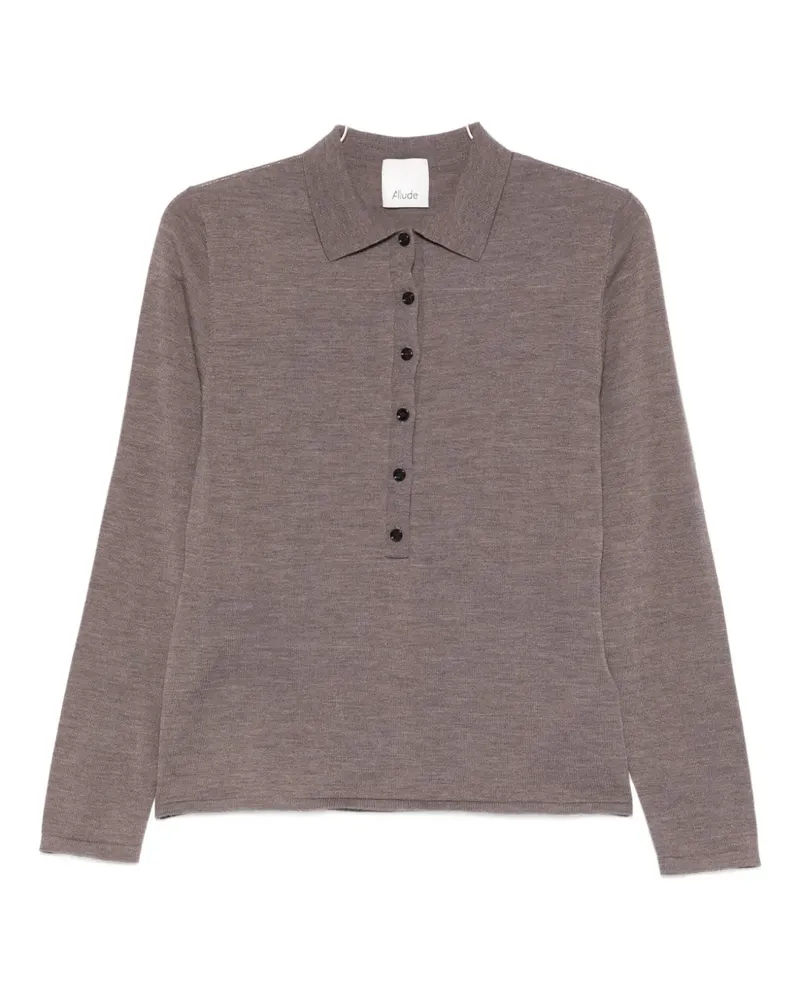ALLUDE buttoned-collar top - Grau Grau