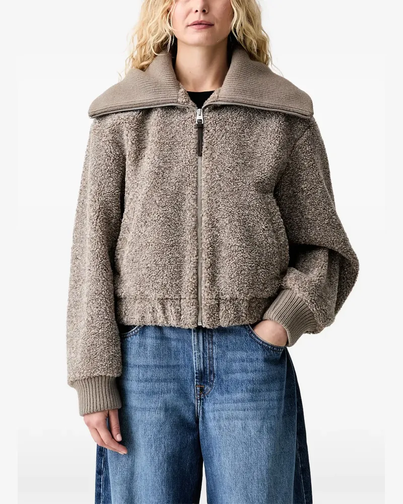 Marc O'Polo Jacke mit gebürstetem Effekt - Braun Braun